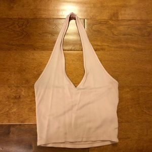 Pink Cropped Halter